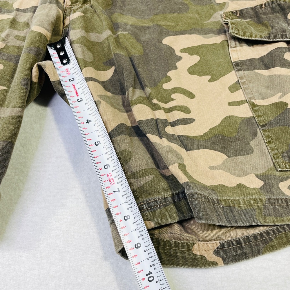 Lincoln Outfitters Mens Camo Cargo Shorts Green Brown Cotton Size 42 Woodland - Picture 8 of 9